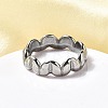 Heart 304 Stainless Steel Finger Ring RJEW-C125-01P-2