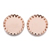 304 Stainless Steel Cabochon Settings X-STAS-P249-09RG-1