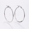 Tarnish Resistant 304 Stainless Steel Hoop Earrings EJEW-F105-20P-1