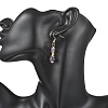 Natural Amethyst Round Dangle Earrings EJEW-JE06822-01-4