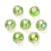 UV Plating Transparent Acrylic European Beads OACR-F004-03B-2