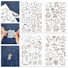 4 Sheets 11.6x8.2 Inch Stick and Stitch Embroidery Patterns DIY-WH0455-015-1