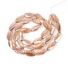 Electroplate Transparent Glass Beads Strands EGLA-N055-02D-2