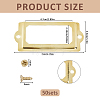 50Pcs Rectangle Iron Label Frame FIND-FH0018-09G-2