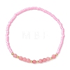 Glass Seed Bead & Dyed Natural White Jade Beads Bracelets for Women BJEW-MZ00311-02-2