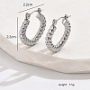 304 Stainless Steel Hoop Earrings YY3113-1-3