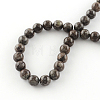 Round Natural Red Snowflake Obsidian Beads Strands G-R324-6mm-01-2