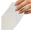 10 Sheets 10 Style Gold Stamping Wave French French Tips Nail Stickers MRMJ-HY0002-33-3
