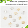 40Pcs 2 Color Alloy Stud Earring Findings FIND-DC0001-97-4