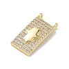 Religion Brass Micro Pave Clear Cubic Zirconia Pendants KK-L268-026G-03-2