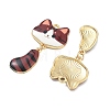 Printed Alloy Pendants ENAM-K076-45G-04-2