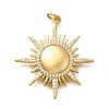 Brass Micro Pave Cubic Zirconia Pendants X-KK-Q043-25G-1