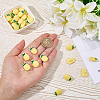 30Pcs Pineapple Resin Shank Buttons BUTT-CP0001-19-3
