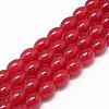 Baking Painted Glass Beads Strands DGLA-S115-8x6mm-Y47-1