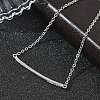 Brass Micro Pave Clear Cubic Zirconia Link Bracelets BJEW-E114-01B-P-3