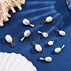 10Pcs 2 Styles Natural Cultured Freshwater Pearl Rice Pendants PALLOY-BBC00006-4