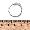 304 Stainless Steel Micro Pave Cubic Zirconia Finger Rings for Women RJEW-K316-06P-5