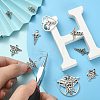 100Pcs 10 Styles Tibetan Style Alloy LPN Caduceus Medical Symbol Charms TIBEP-CJ0002-58-3