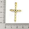 Cross Rack Plating Brass Cubic Zirconia Pendants KK-Z053-13G-02-3