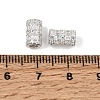 925 Sterling Silver Micro Pave Clear Cubic Zirconia Beads SE-CBAF1B2-16D-P-3