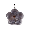 Natural Grey Agate Big Pendants G-B040-01P-04-2