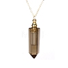 Natural Smoky Quartz Perfume Bottle Pendant Necklace PW-WG2A891-04-1