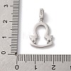 925 Sterling Silver Micro Pave Clear Cubic Zirconia Pendants STER-H117-01P-07-3