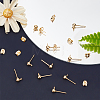 100Pcs 304 Stainless Steel Stud Earring Findings FIND-BBC0001-24-4