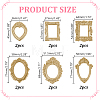 12Pcs 6 Styles Resin Embossed Photo Frames AJEW-AR0005-59B-2