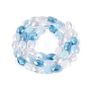 Electroplate Imitation Jade & Opaque & Transparent Glass Beads Strands EGLA-Q135-6x8MM-01F-3