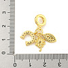 Rack Plating Brass Micro Pave Cubic Zirconia European Dangle Charms KK-P270-02E-G-3