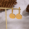 Shell Shape 304 Stainless Steel Leverback Earrings NX2323-6