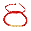 Polyester Cord Braided Bead Bracelets for Women BJEW-L698-01G-08-4