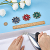 4Pcs 4 Colors Glass Rhinestone Flower Wedding Dress Accessories STIC-FG0001-11-3