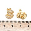 Brass Micro Pave Cubic Zirconia Stud Earrings EJEW-Z091-04G-S-3