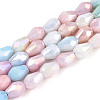 Anti-Tarnish Electroplate Glass Beads Strands X-GLAA-T025-13A-02-1