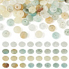 180Pcs 4 Styles Natural White African Opal & Flower Amazonite & Quartz Crystal Beads G-TA0003-14-1