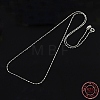 Anti-Tarnish Trendy Unisex Rhodium Plated 925 Sterling Silver Chain Necklaces STER-M034-B-19-2