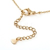 Natural Shell Initial Pendant Necklaces NJEW-JN03298-4