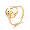 Ion Plating(IP) 201 Stainless Steel Wheel Finger Ring for Women RJEW-G266-27G-3