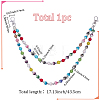 1Pc Polymer Clay Rhinestone Disc Ball and Round Acrylic Beaded Double Layer Pants Chains AJEW-BM0001-27-2
