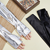 2 Pairs 2 Colors Polyester Long Fingerless Gloves AJEW-CL0006-23-3