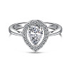 925 Sterling Silver Micro Pave Cubic Zirconia Finger Rings FS-WGBB1F3-04-1