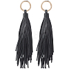 2Pcs PU Leather Tassel Pendant Keychains FIND-CL0002-41D-7
