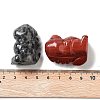 Natural & Synthetic Gemstone Carved Dinosaur Statues Ornament G-P525-13-3