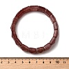 Natural Strawberry Quartz Beads Stretch Bracelets for Women Men BJEW-C097-06-08-3
