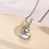Openable 316L Surgical Stainless Steel Memorial Urn Ashes Pendants BOTT-PW0002-012A-P-1