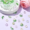 Spray Painted Transparent Glass Beads GLAA-YW0003-76-4