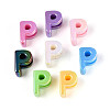 UV Plating Opaque Acrylic European Beads OACR-M027-03P-2