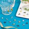 64Pcs 4 Colors Flower Rack Plating Brass Filigree Bead Cap Bails KK-UN0002-89-5